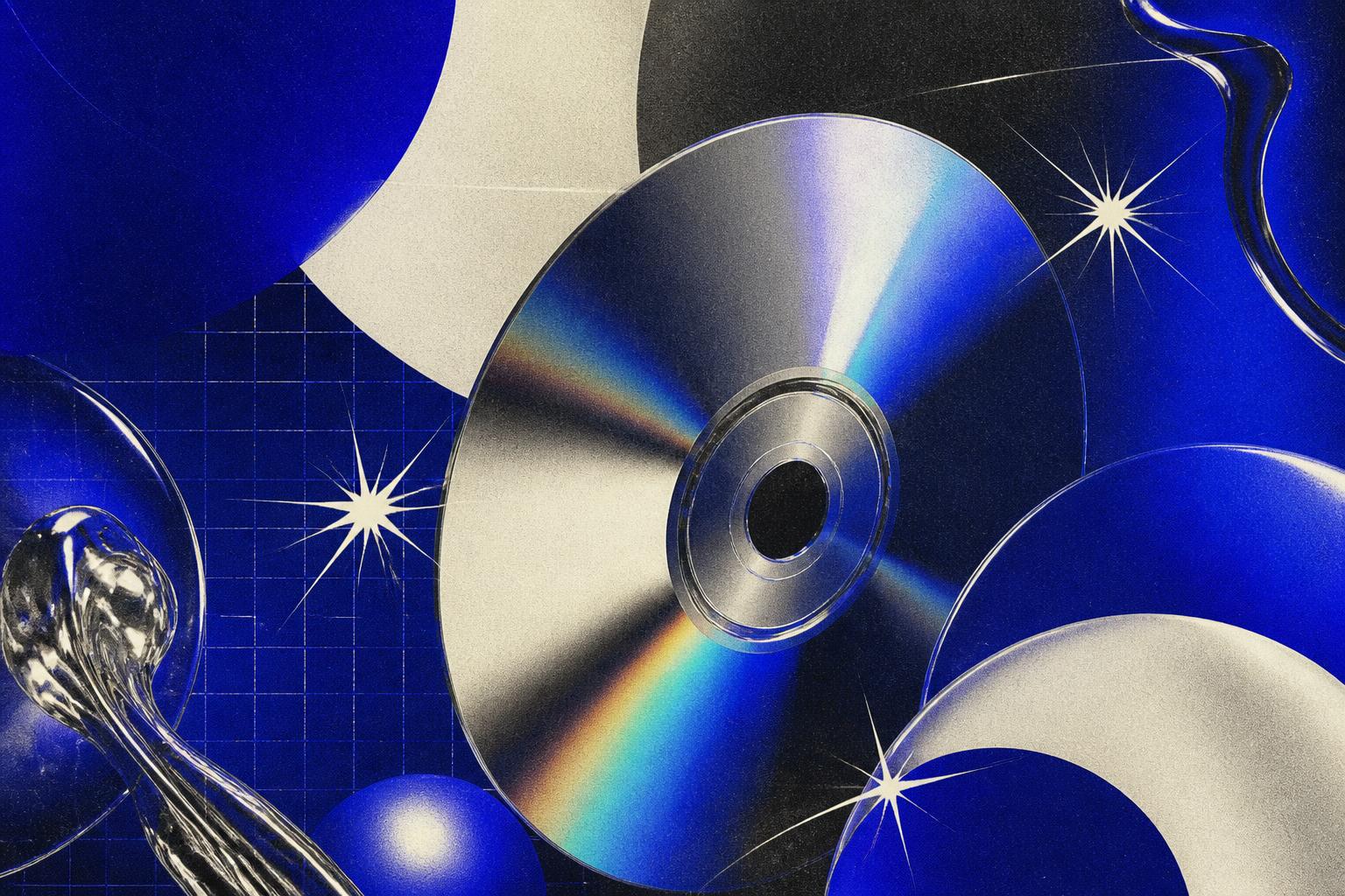 OffBrim Y2K — CD chrome still life